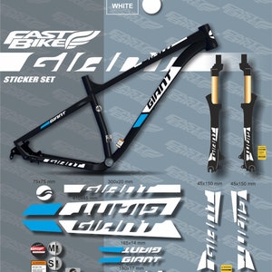 Custom made Giant decal on bike
