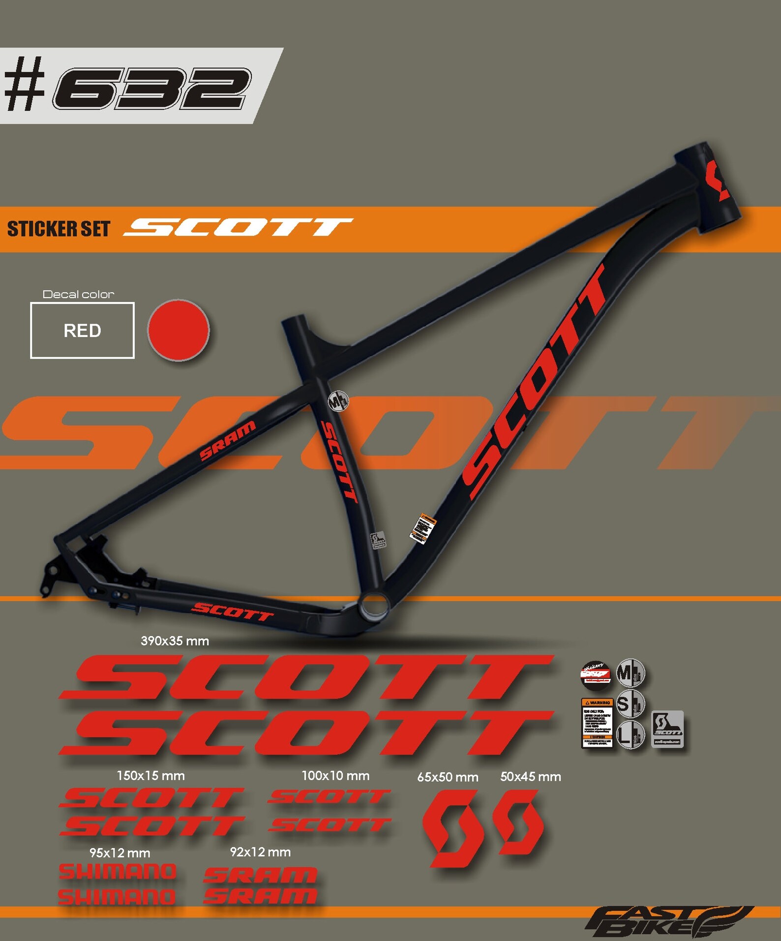 scott stickers bikes