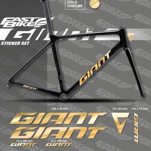 Custom made Giant road bike decal on bike