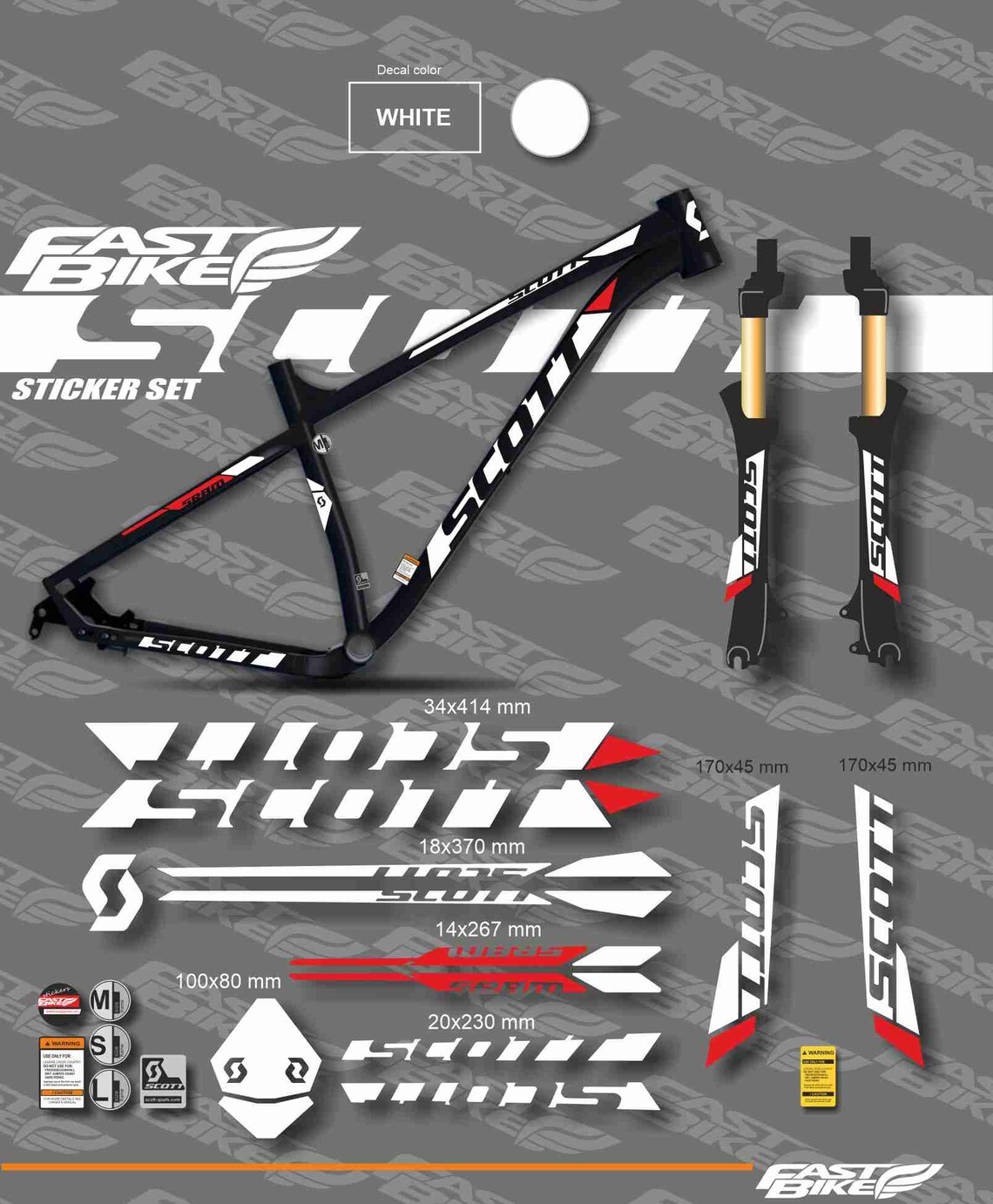 scott bicycle stickers