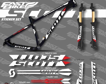 自転車に貼るカスタムメイドのスコットデカールステッカー。スコットデカール