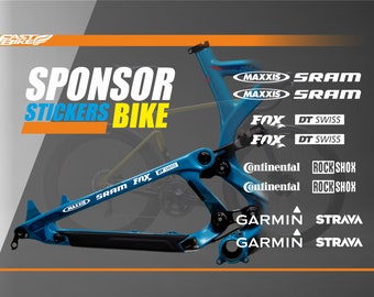 Sponsor decal stickers Sram, Fox, DT Swiss, Rock shox, Continantal Bike brand stickers