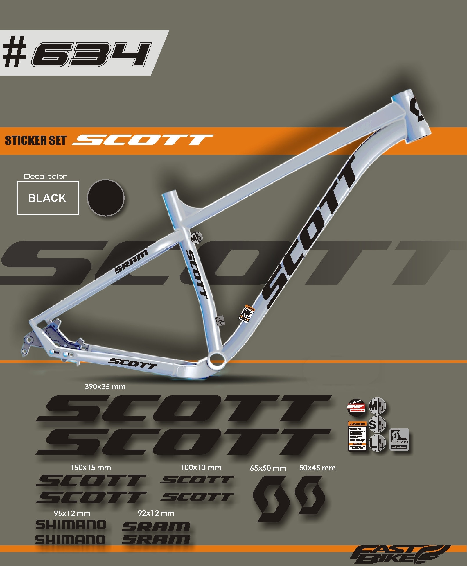 scott bicycle stickers