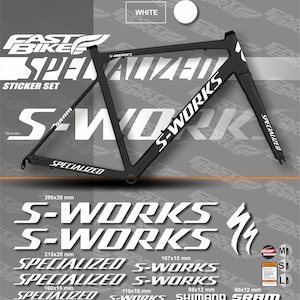 Pegatinas S-works personalizadas para bicicleta. Calcomanías S-works