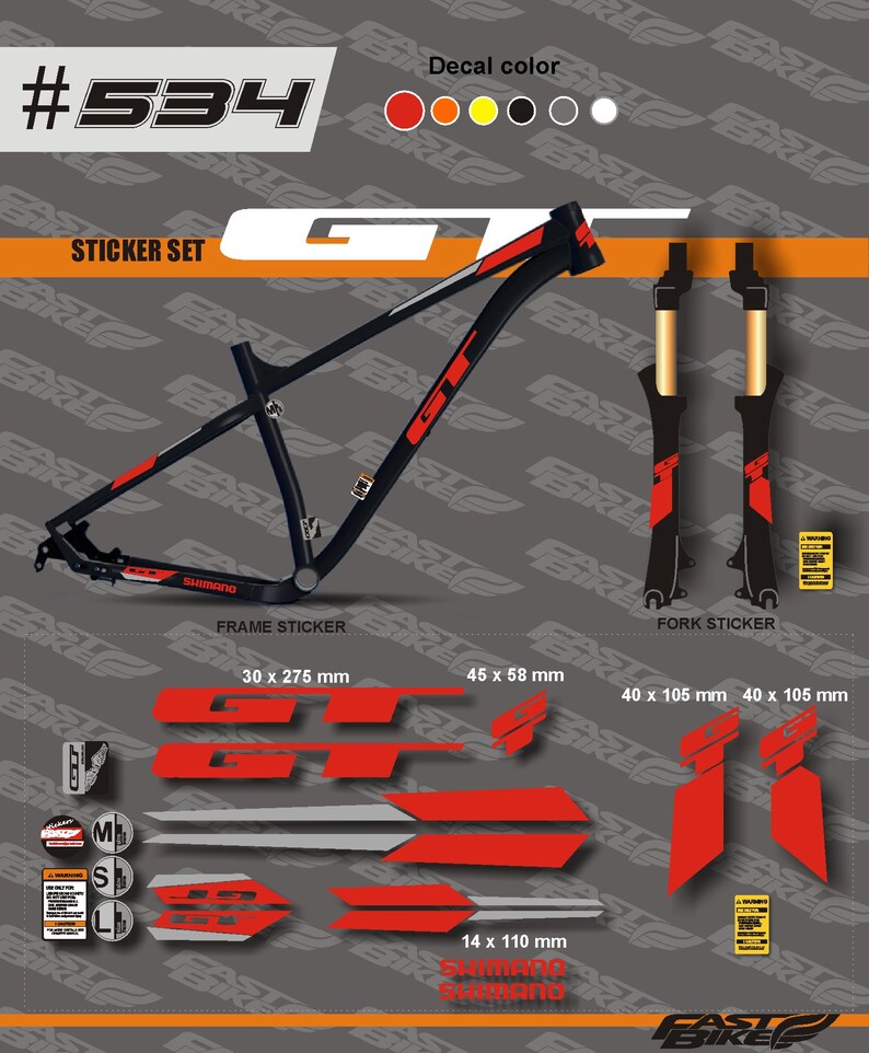 bike frame stickers