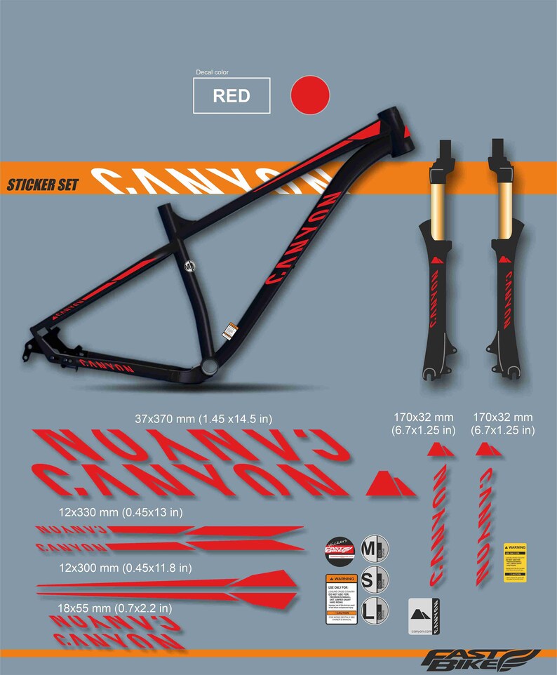 canyon bike stickers