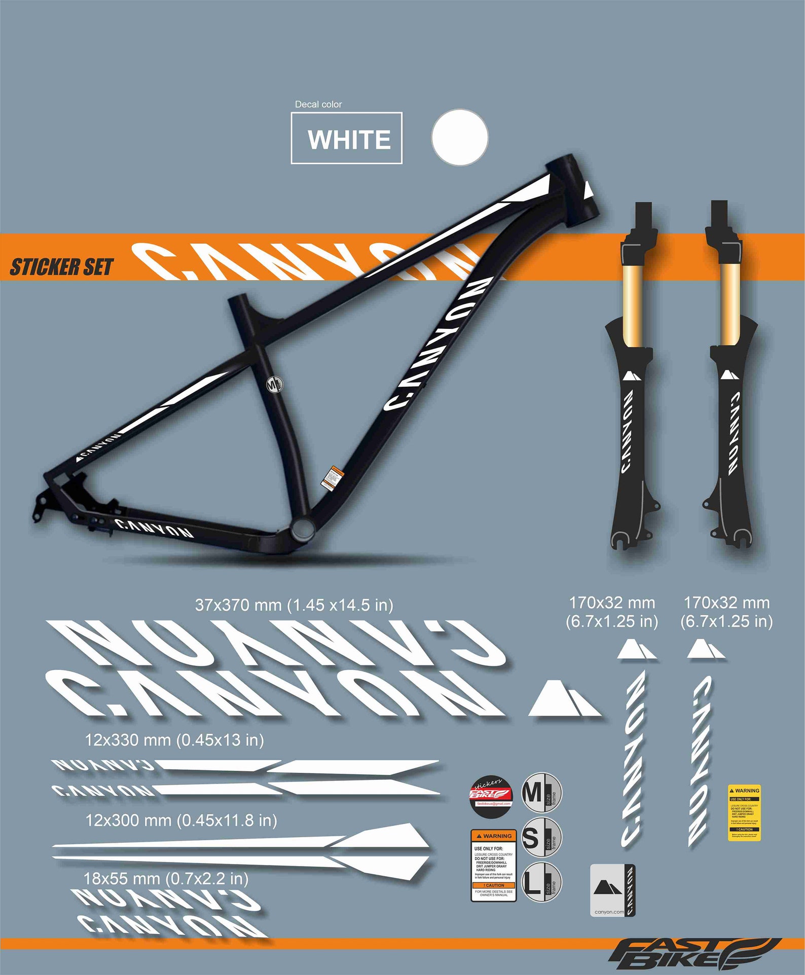 canyon bike stickers
