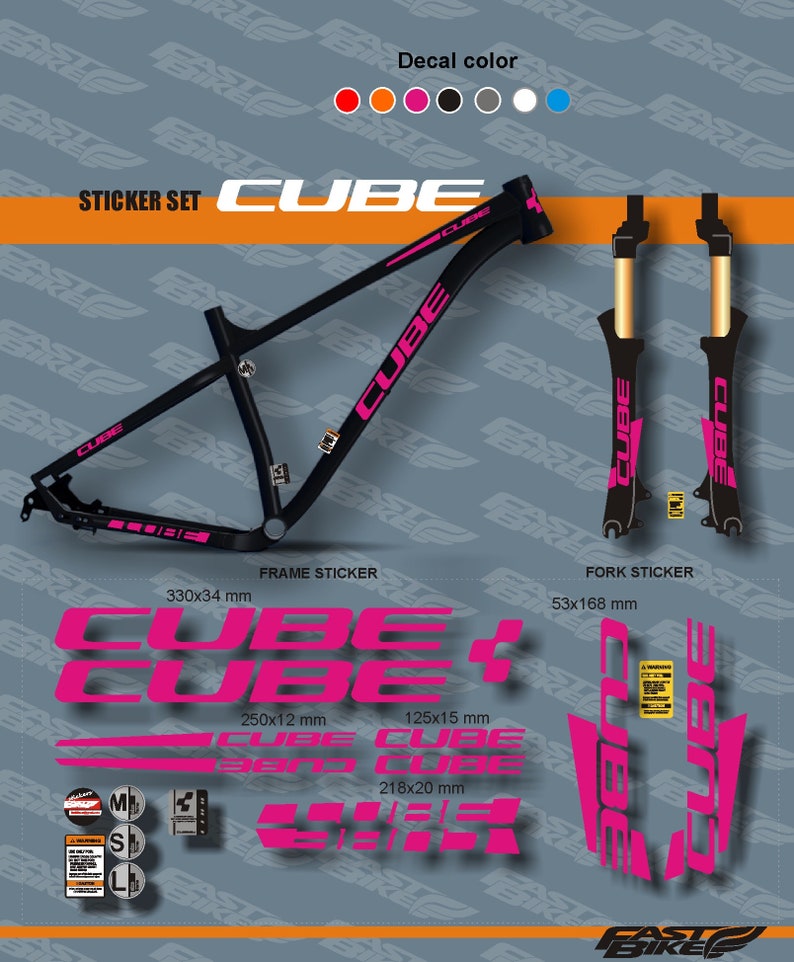 cube bike stickers