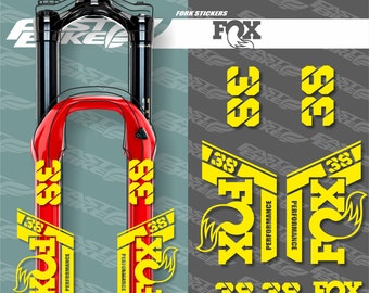 Fox 38 Performance Decals Stikers