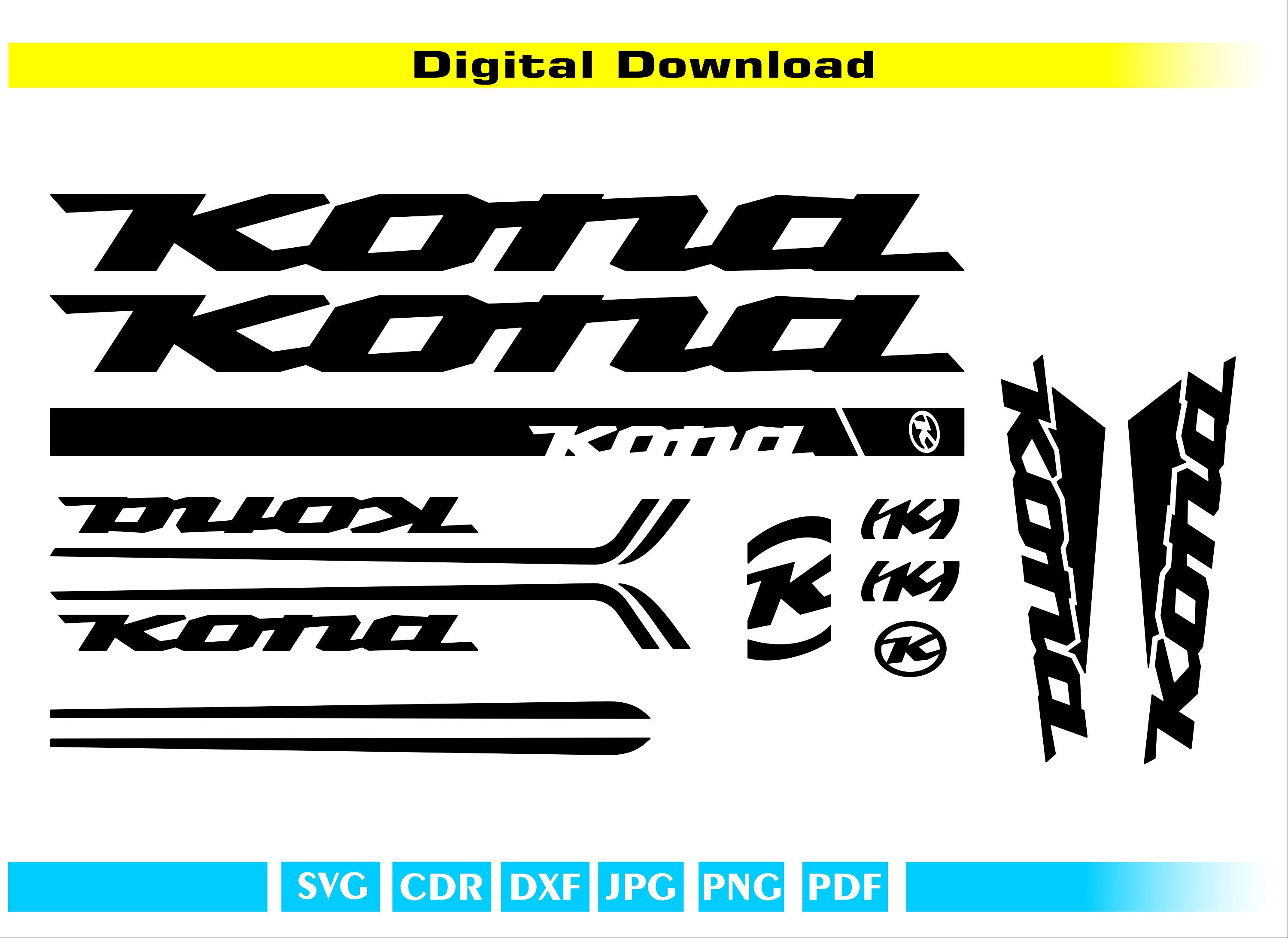 kona bike decals
