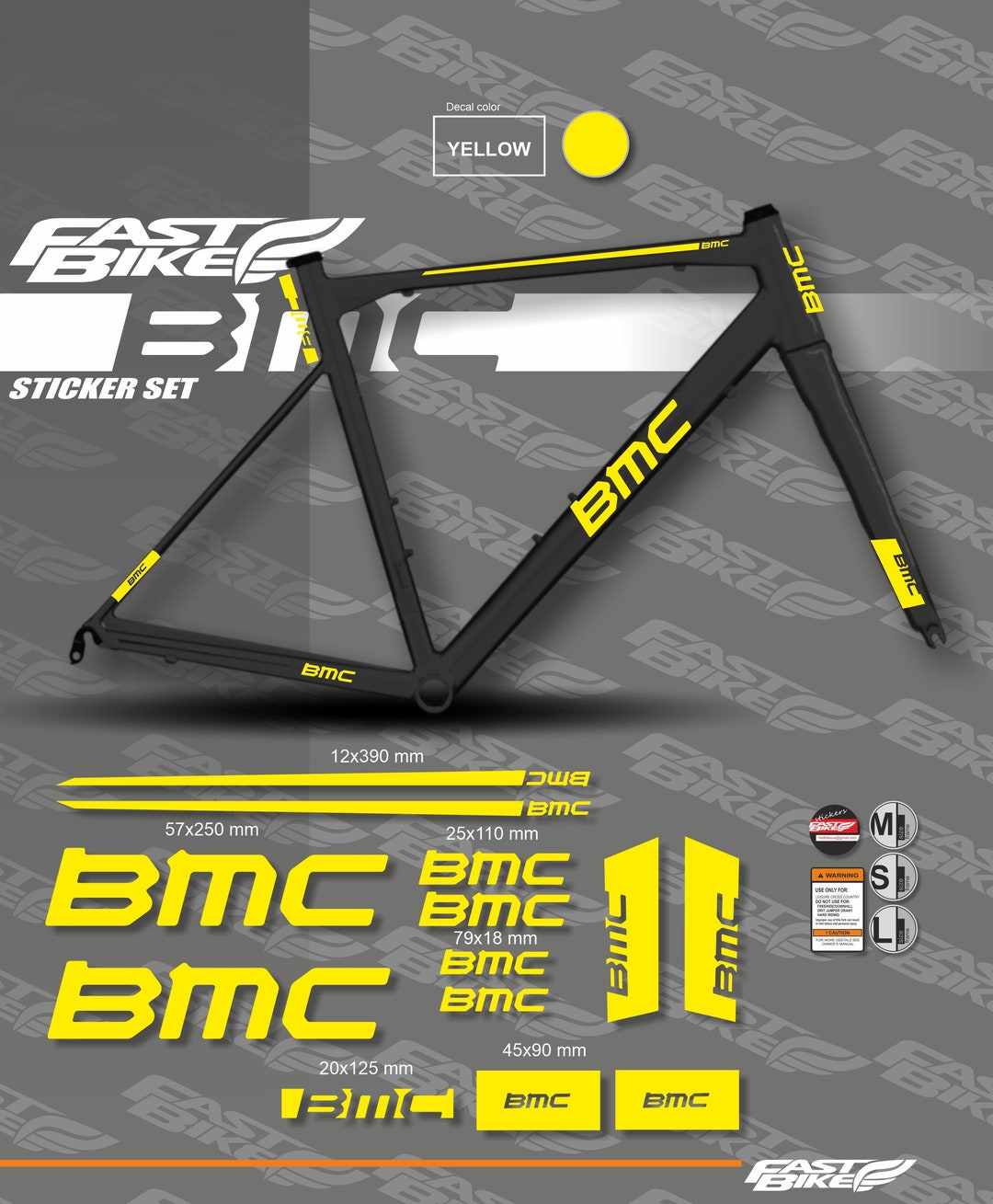 BMC Decal on Bike. Etsy