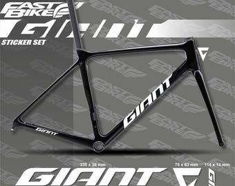 自転車に貼るカスタムメイドのジャイアントロードバイクデカール