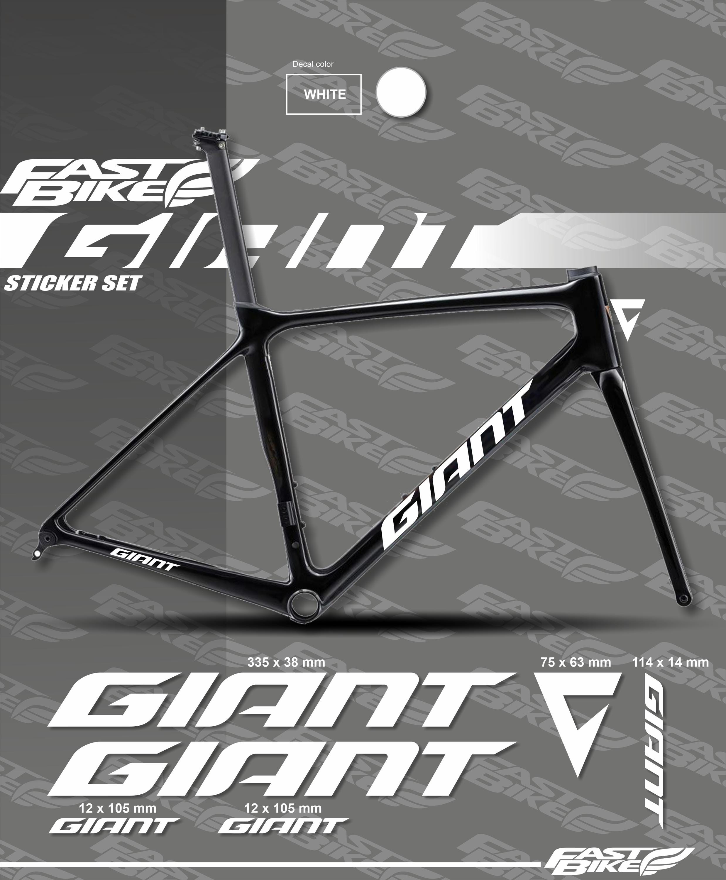 自転車に貼るカスタムメイドのジャイアントロードバイクデカール