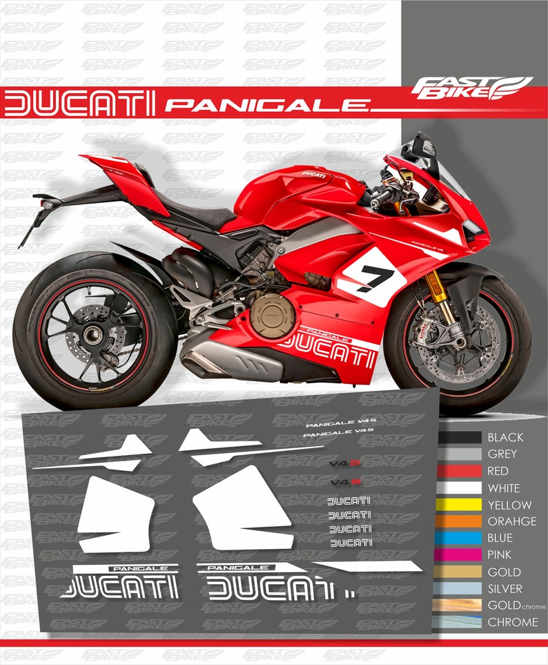 Ducati Motorcycle Decal.ducati Stickers Etsy