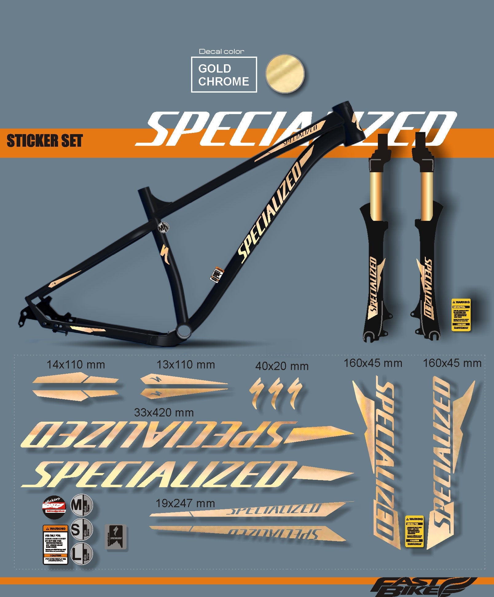 ALL COLORS available!! bike stickers SPECIALIZED rim stickers set
