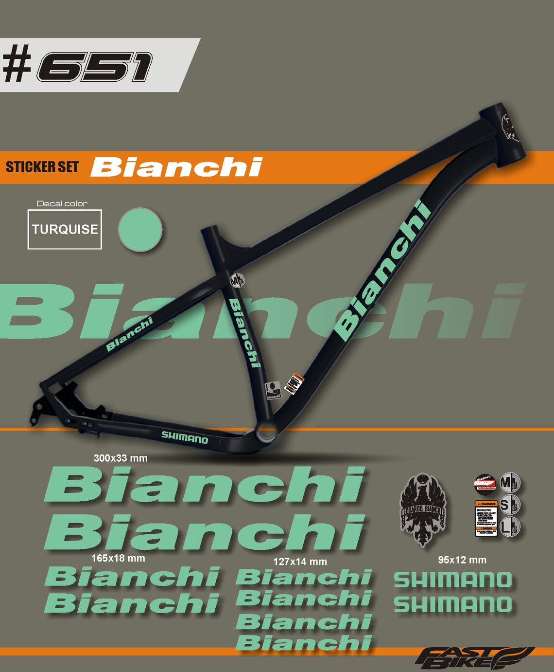 bianchi stickers road bike