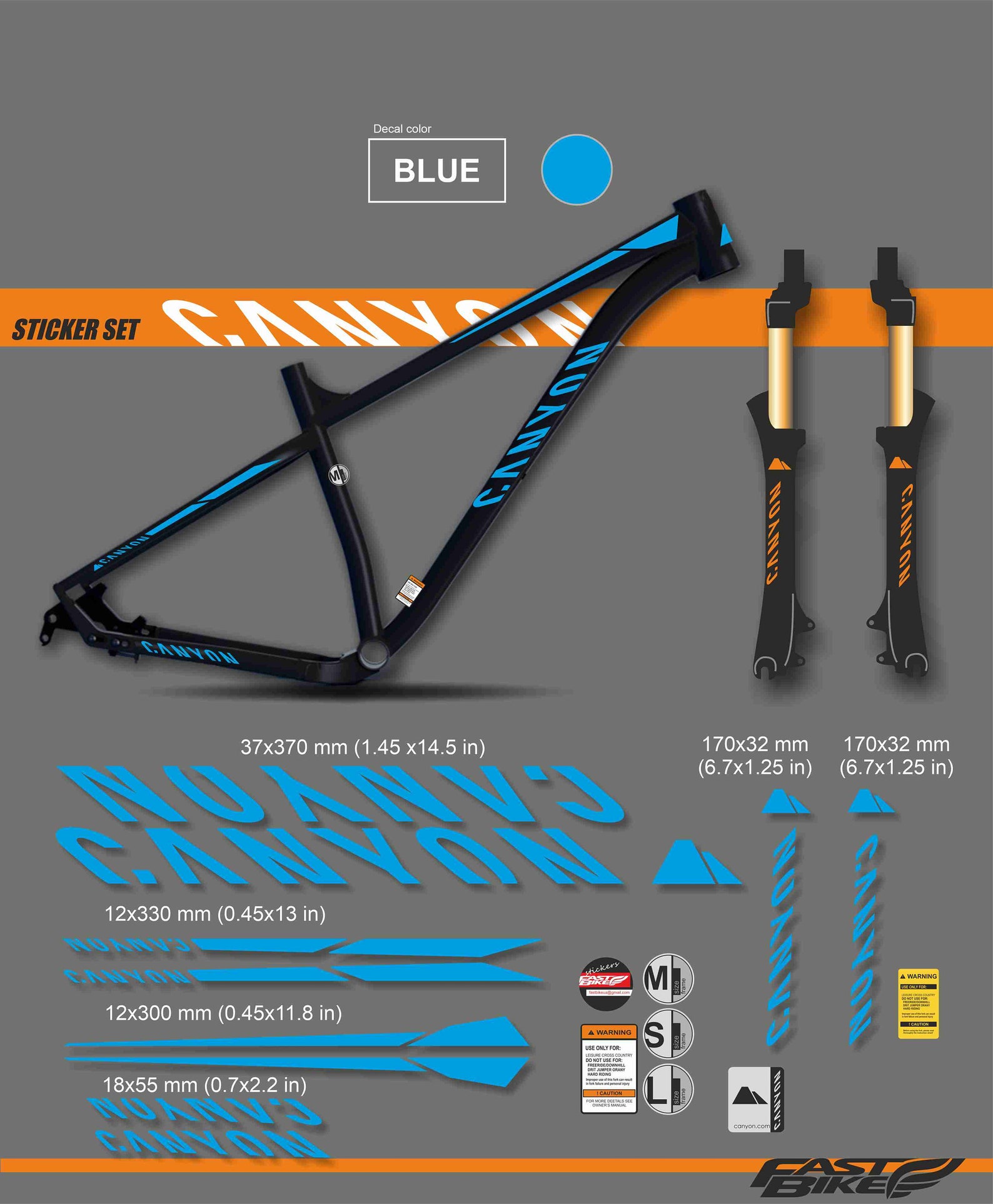 canyon bike stickers