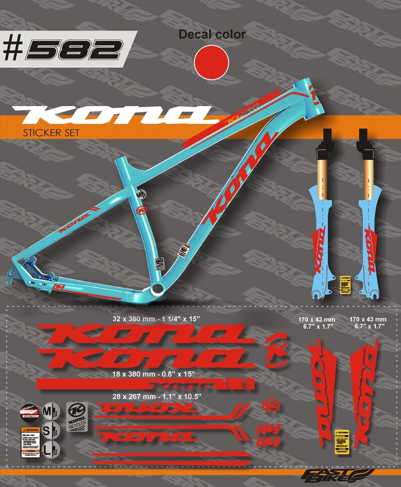 kona bike stickers