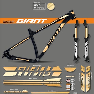 Custom made GIANT terrago decal stickers on bike. GIANT  decals