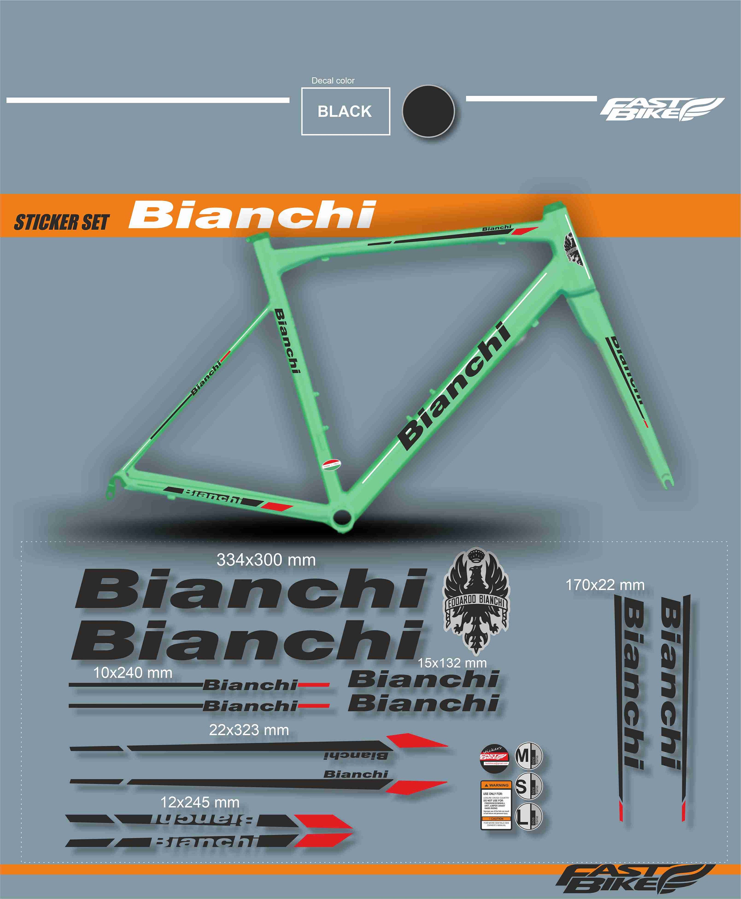 Bianchi Stickers on Bike. Bianchi Decals Etsy
