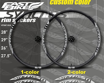 Custom Syncros Bike Rim Decal Stickers: 26-29