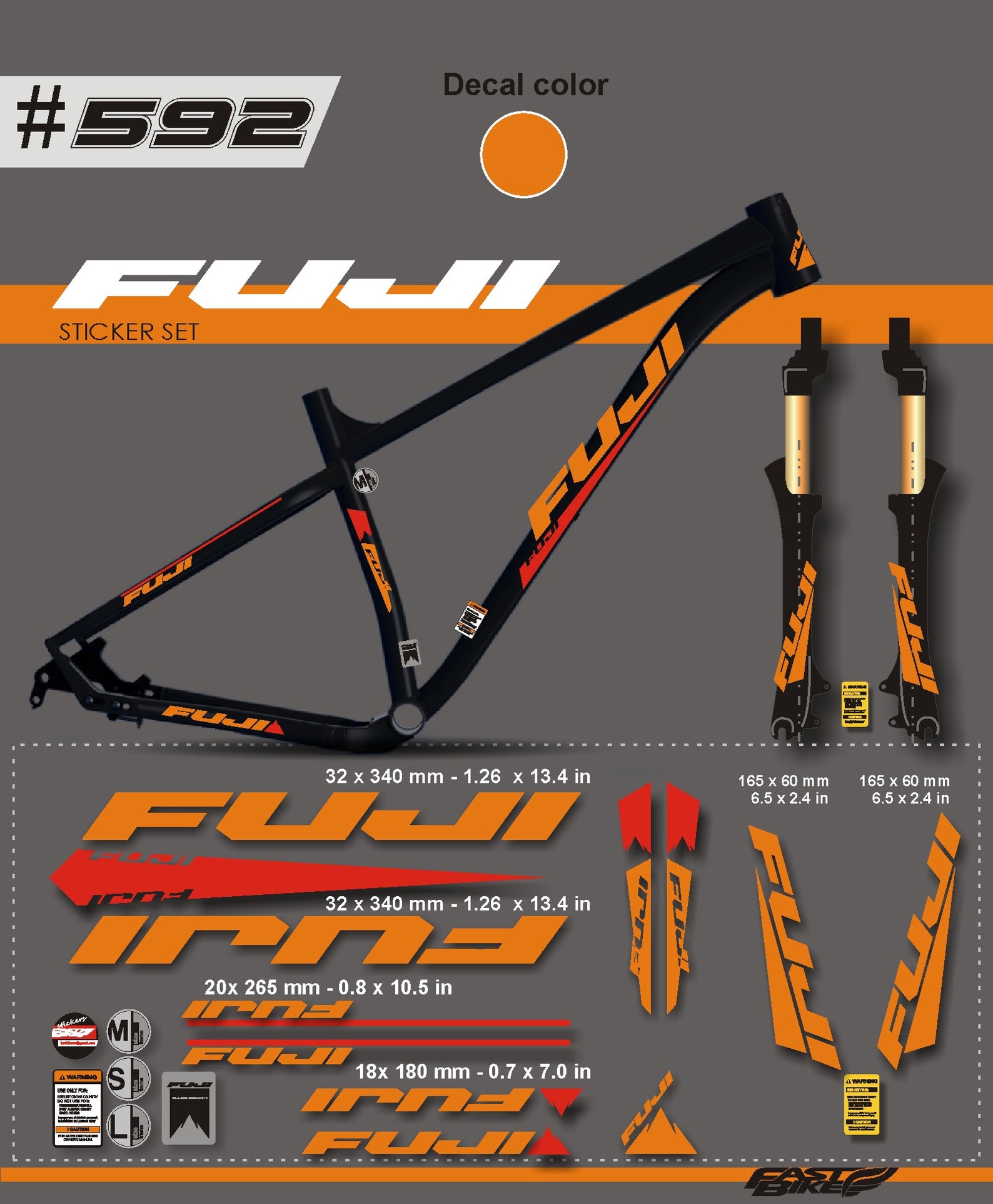 Fuji Decal Stickers on Bike.fuji Decals. Etsy