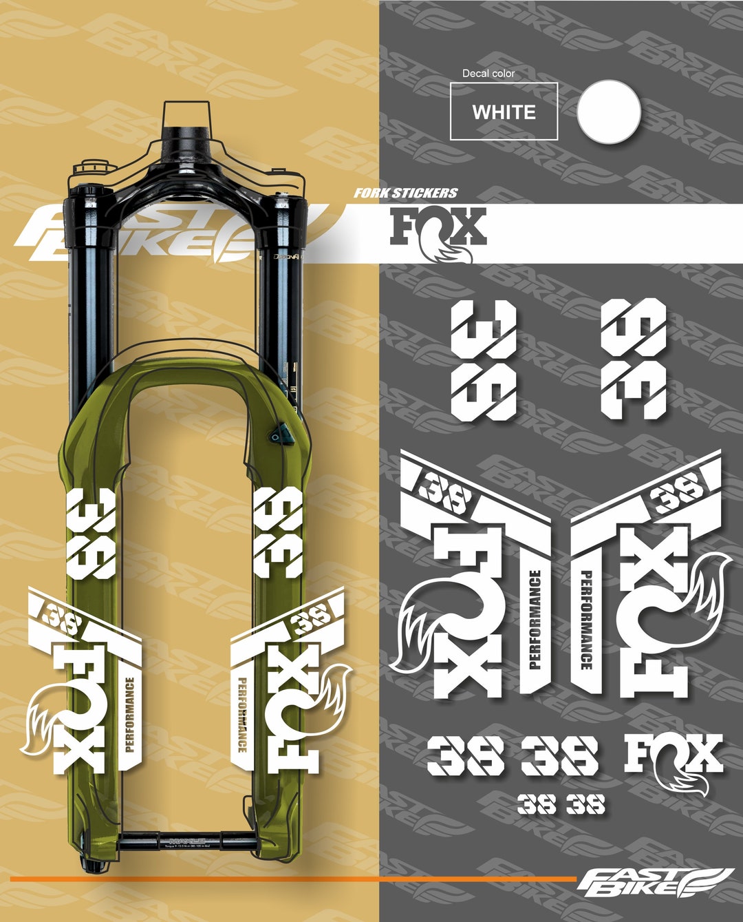 Fox 38 Performance Decals Stikers Etsy