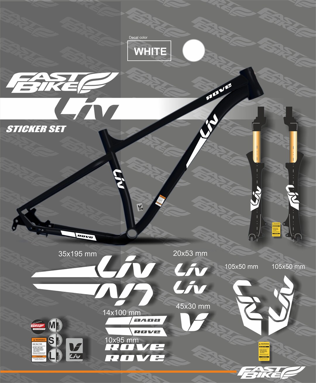 Custom Made Liv Decal Stickers on Bike. Liv Decals Etsy Canada