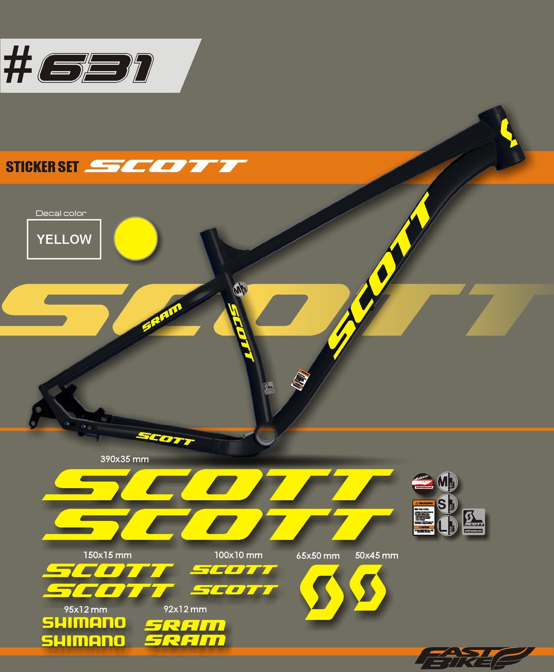 scott bike decals