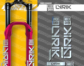 Adesivi Forcella Rockshox Lyrik/Pike - Grafiche Sospensione Mountain Bike (Rasta 2.0)