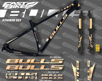 Custom Made Bulls Decals on Bike and Fork. - Etsy