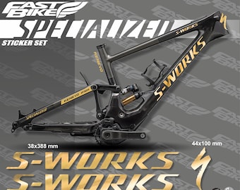 Custom made S-works kenevo decal stickers on bike. S-works kenevo decals
