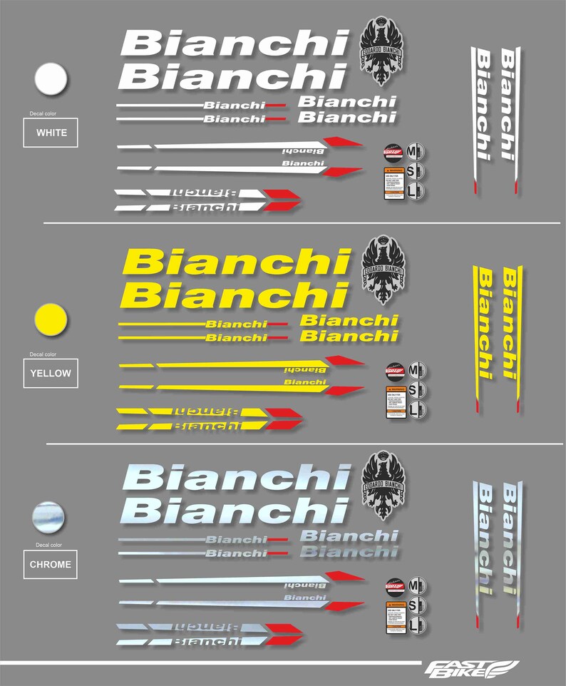 bianchi stickers road bike