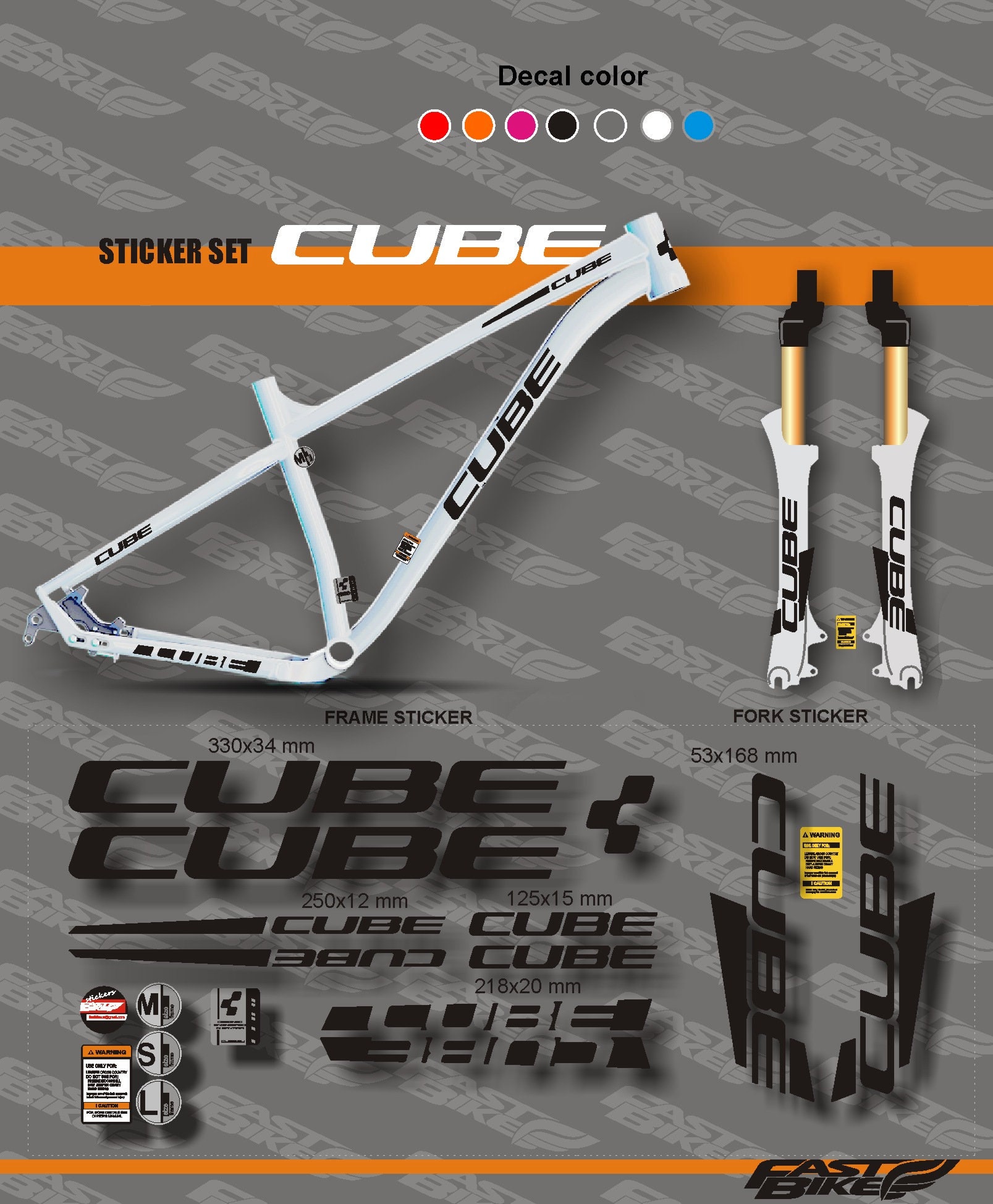 cube bike stickers