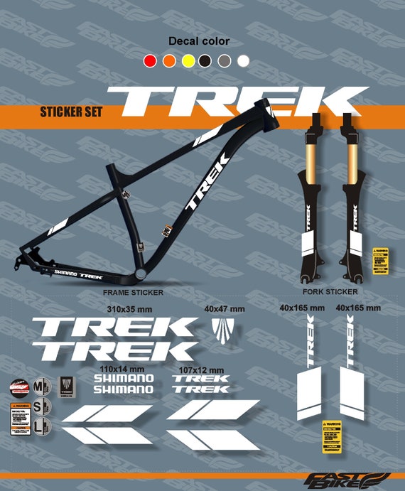 TREK Bike stickers Bike accessories Bicycle stickers Bicycle | Etsy