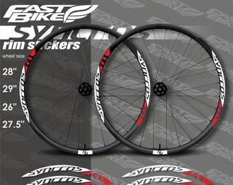 カスタムSyncrosバイクリムデカールステッカー：26～29インチホイール
