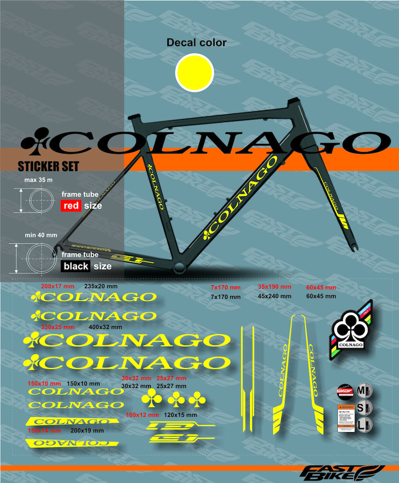 stickers colnago vintage
