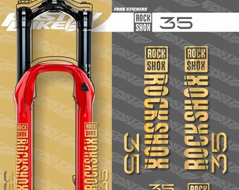 Stickers Fourche ROCKSHOX 35 2021 Bicolore WP397 Doré - Autocollants Vélo