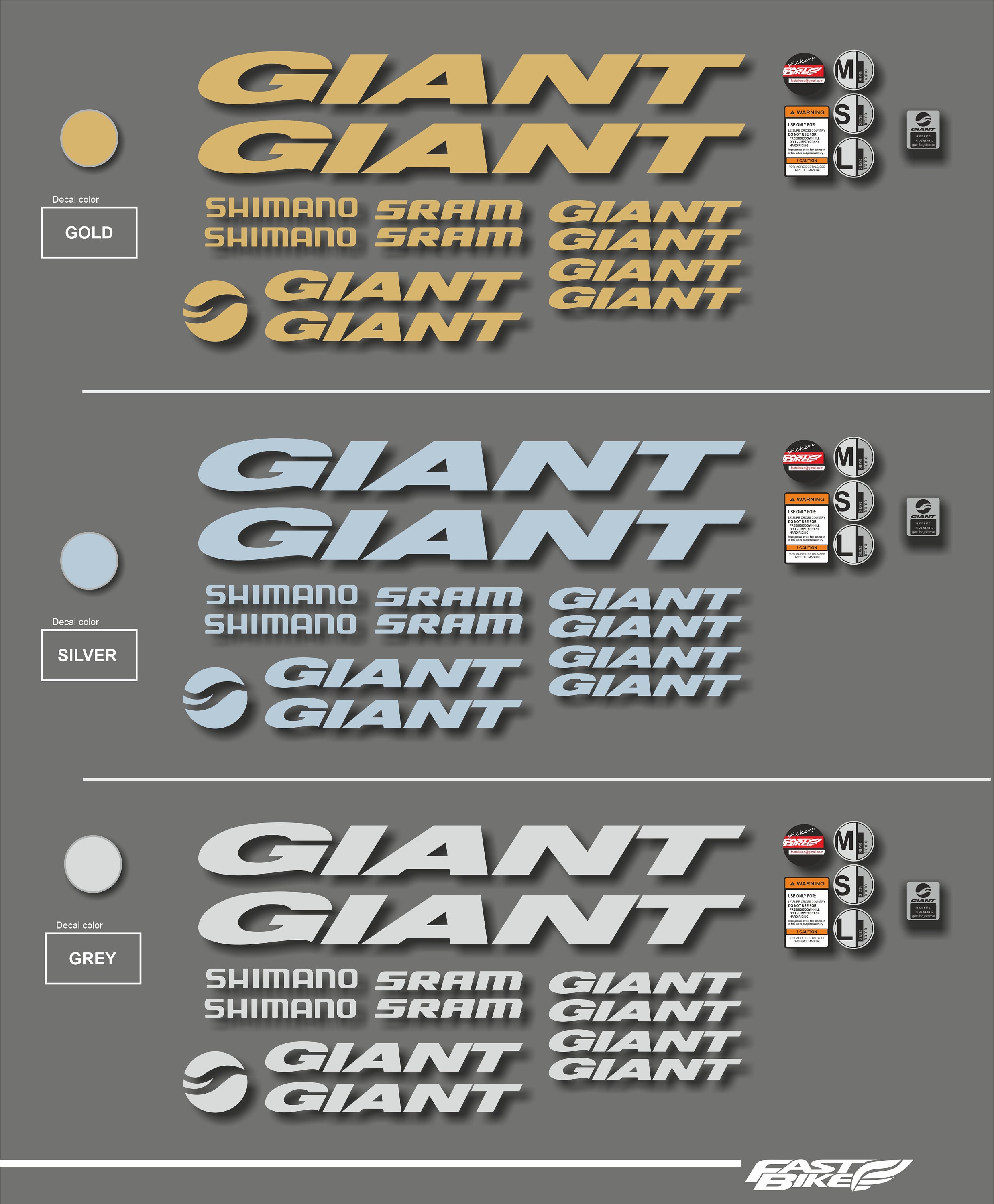 Autocollant GIANT Ver10 – Sticker Vélo Vinyl – UV Resistant Et Durable