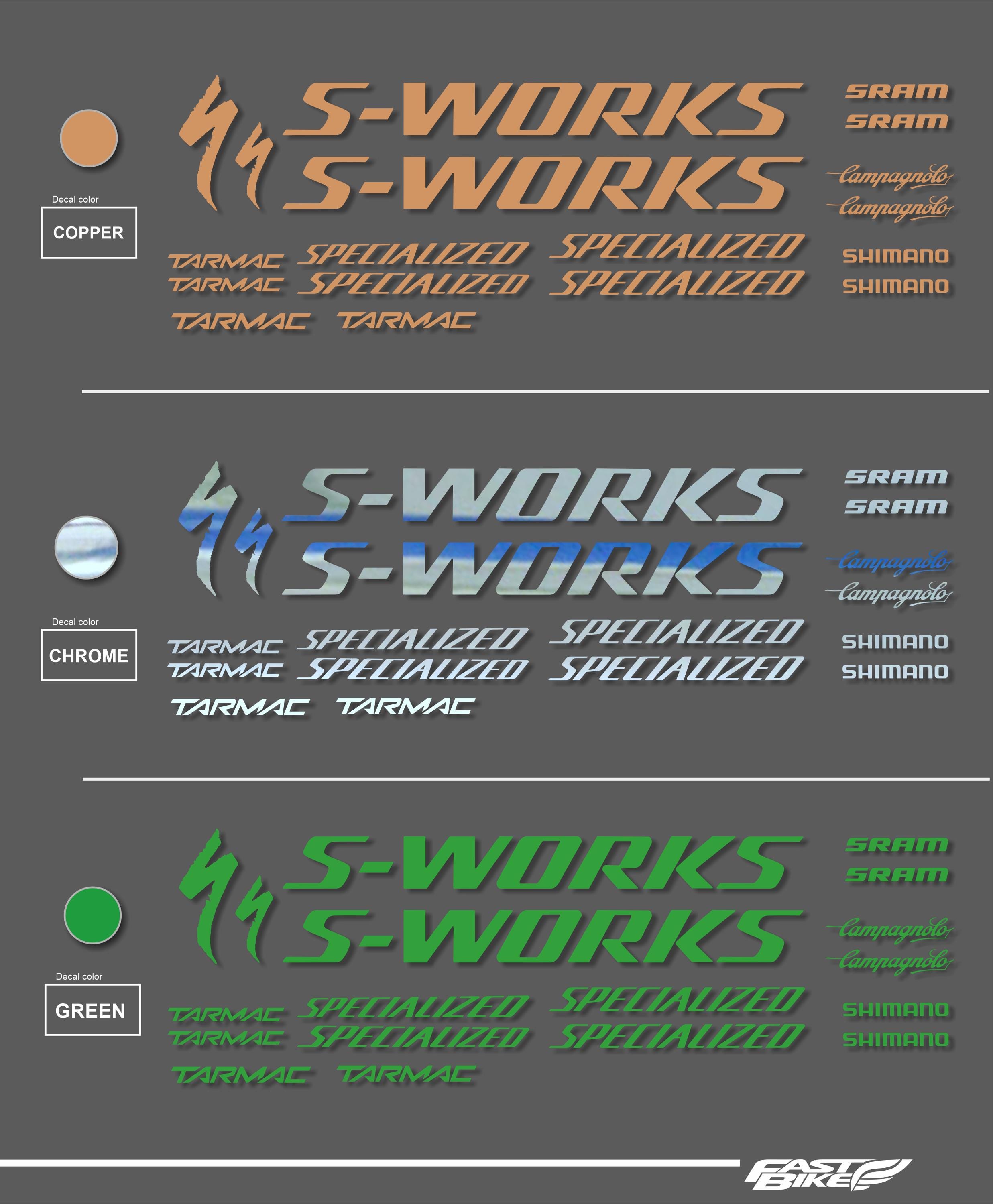 カスタム S-Works ターマック バイク デカール ステッカー セット 