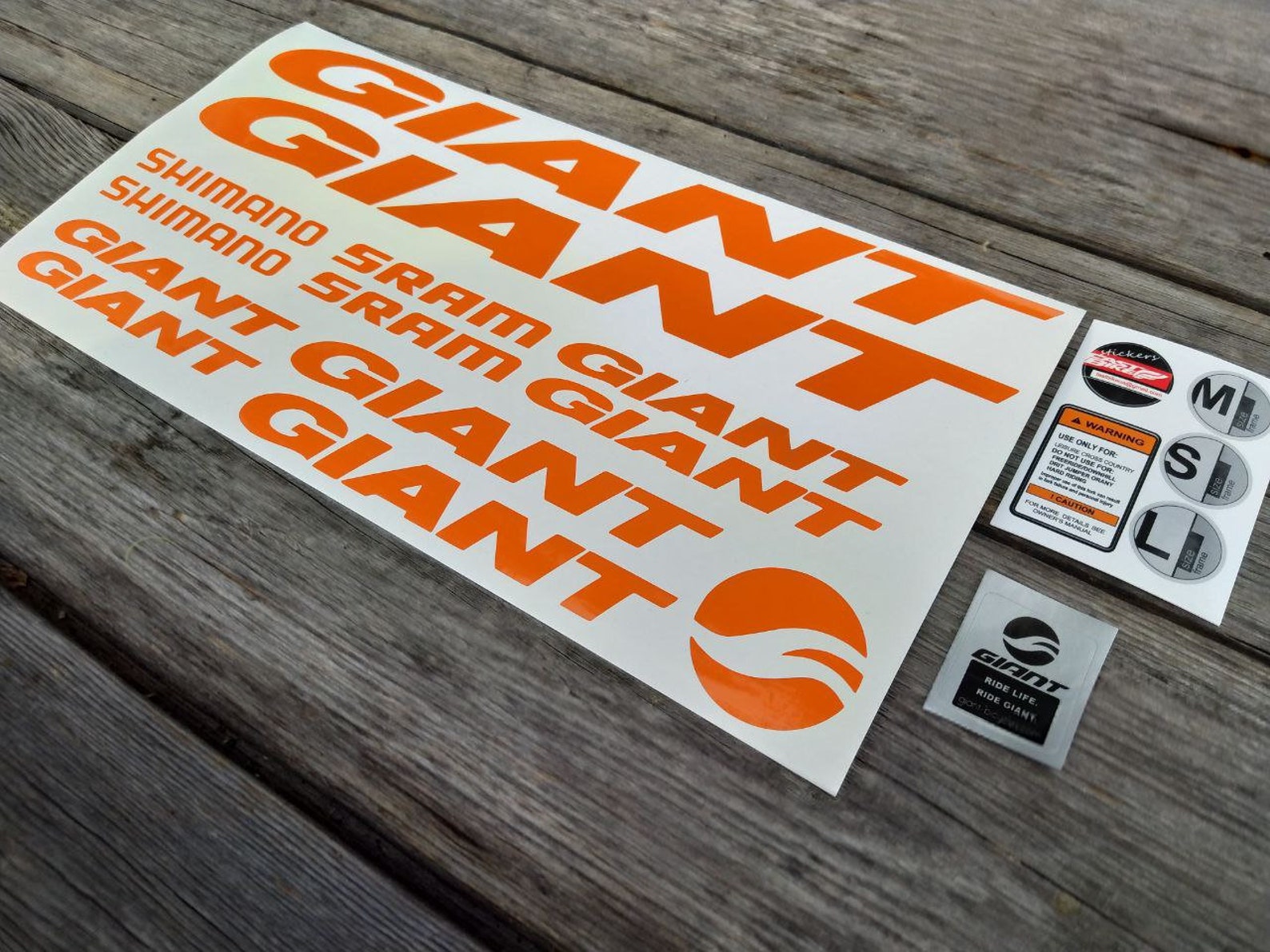 Giant Decal Stickers on Bike. Giant Decals Etsy