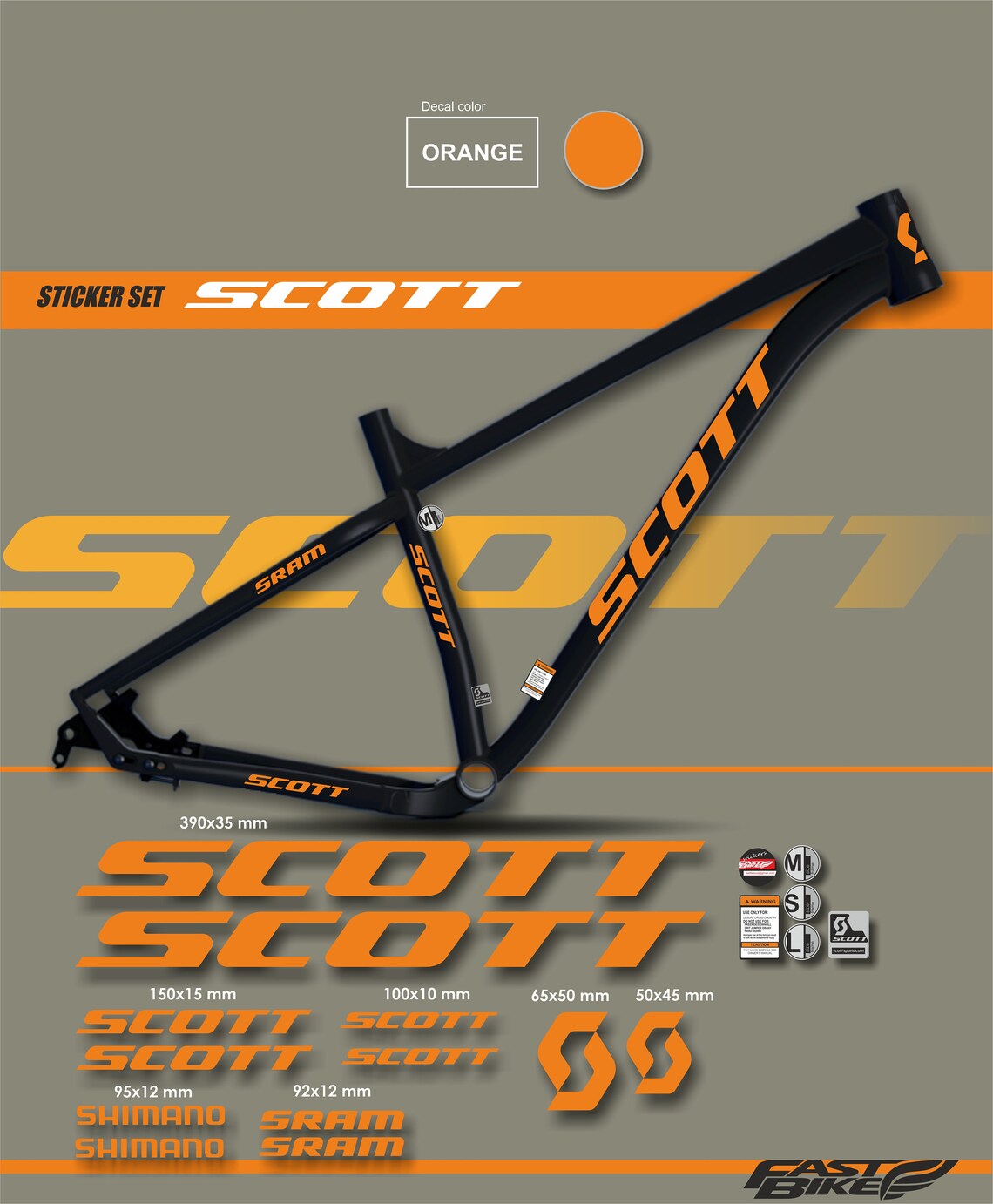 scott bike decals