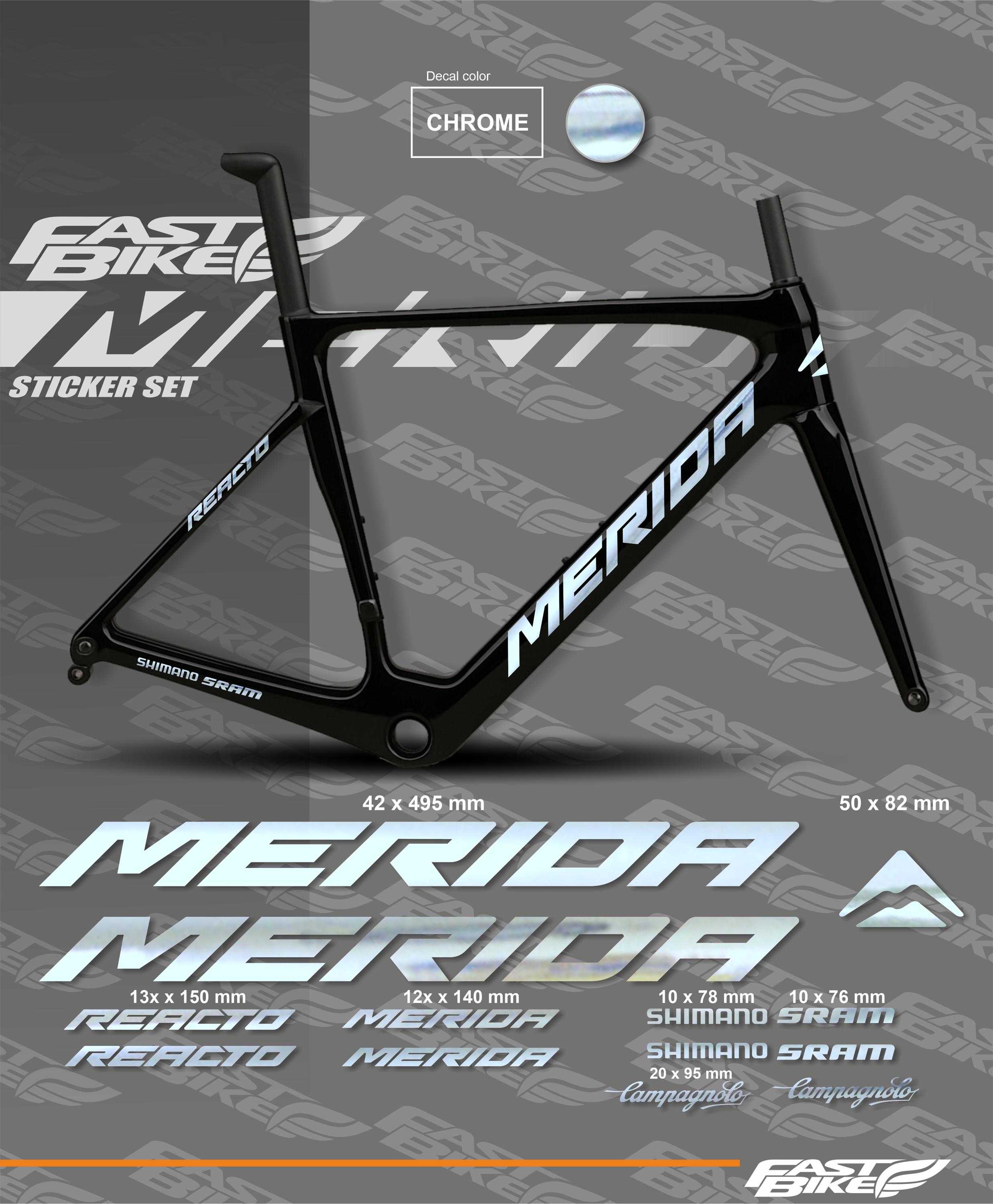 Merida Reacto Bike Decal Stickers - Cycling Frame Set - Etsy