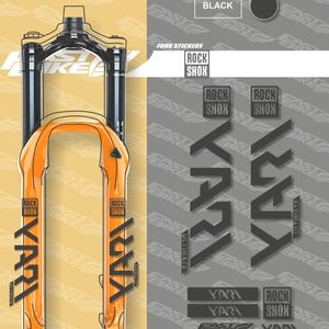 Rock Shox YARI decals bike fork.
