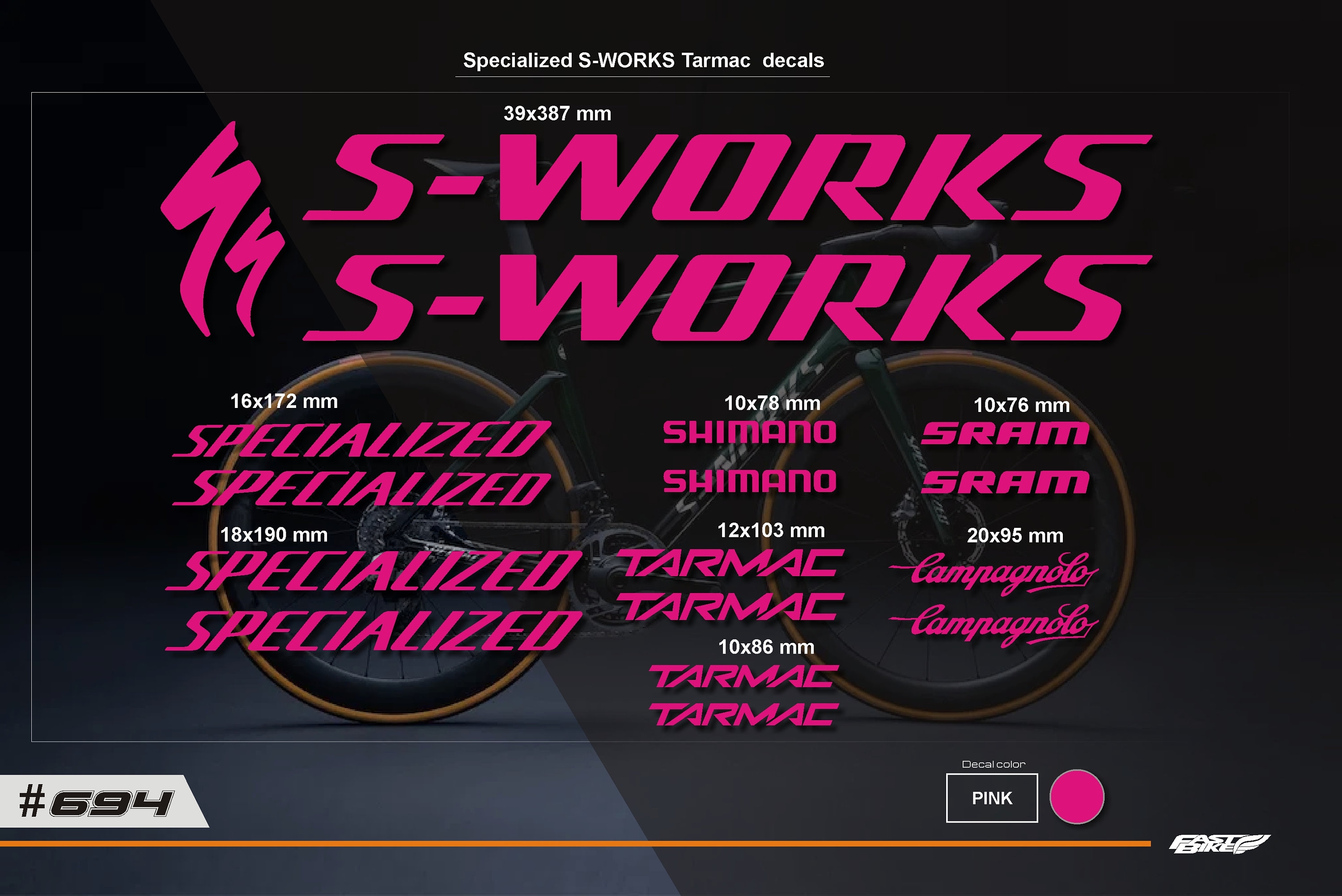 Specialized tarmac cheap decals
