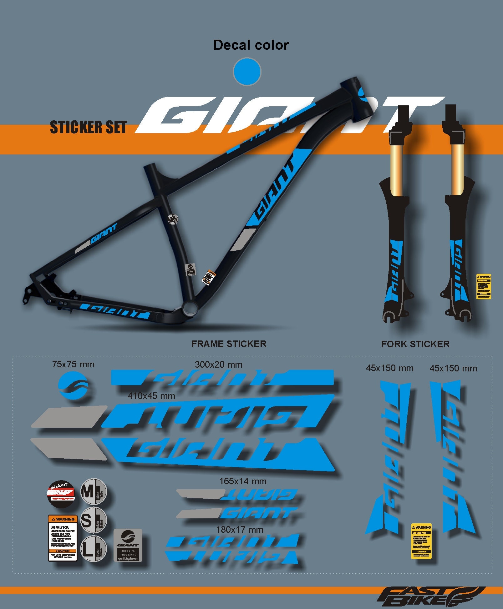 decalcomanie biciclette