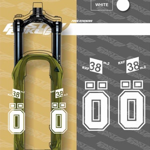 Garfo de bicicleta com adesivos Ohlins Fox