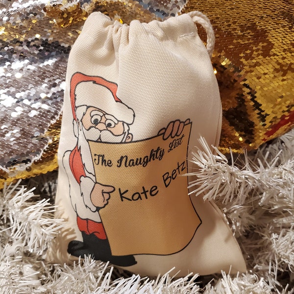 PERSONALIZED Santa Coal bag