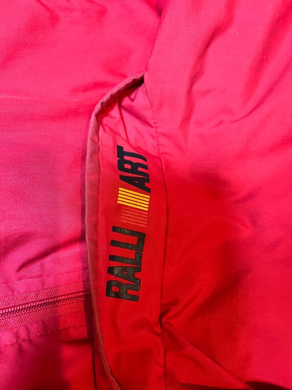Veste Vintage RalliArt 1990 - Taille L - Rouge - Style College Automobile - Occasion Très Bon état
