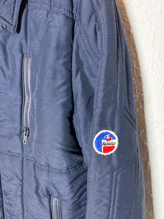 Veste Bomber Chic Femme Vintage Made In France - Taille 36, Grise, Légère, Manque L'embout De Zip